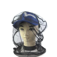 Открытый Москитная ошибка насекомых Би сетки Глава чистая Защита шляпа Рыбалка Кемпинг Охота земледелия Шапки черный