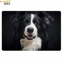 HUGSIDEA домашний декор Нескользящие дверные коврики для гостиной/спальни/кухни милые 3D Собака граница колли печать дверные коврики коврик