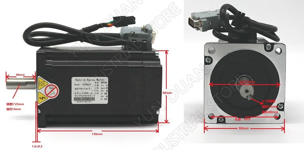 8.5Nm Nema34 шаговый двигатель с замкнутой обратной связью мотор драйвер 86 мм AC DC DSP с 400 Вт 60В DC Питание Hybird кодер легко шаг сервопривода Наборы