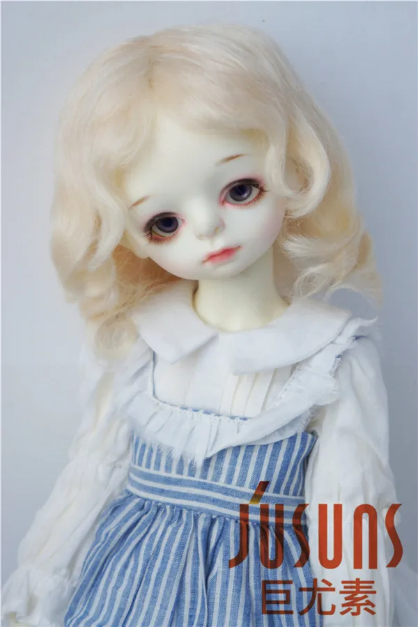 JD044 SD BJD парики из мохера для кукол 1/3 средней длины кудрявая кукла парик Размер 8-9 дюймов волшебный мохер волос для виниловой куклы