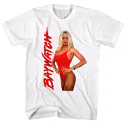 BAYWATCH но PAMELA THO белая футболка короткий рукав дешевая распродажа хлопок T ShirtNew 2018 жаркое лето