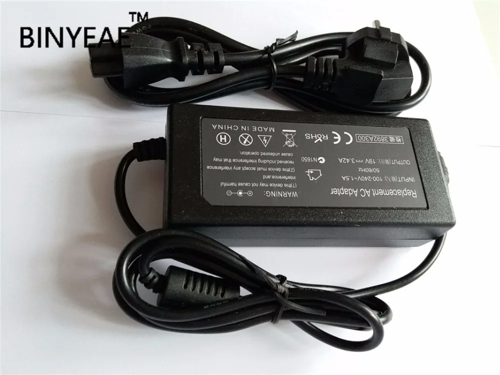 19V 3.42A 65W Universal AC Adapter Battery Charger With Power Cable for