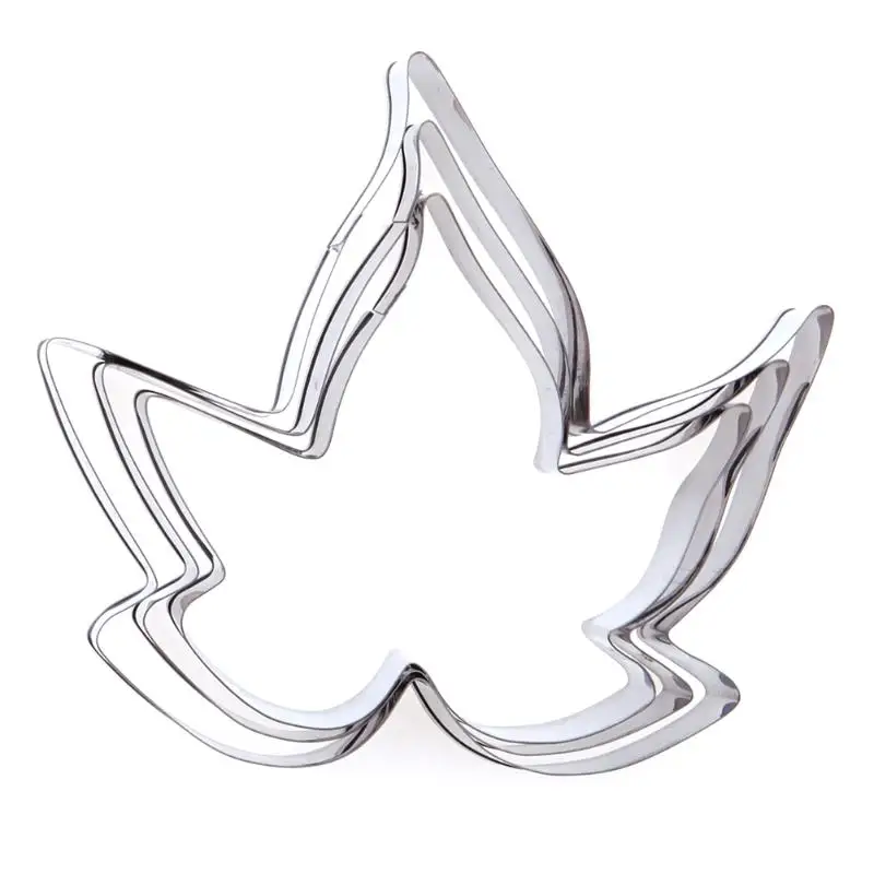

3pcs/set Maple Leaf Fondant Cake Tools Stainless Steel Baking Mold Sugarcraft Cookie Biscuit Cutter Xmas Cake Decorating Mould