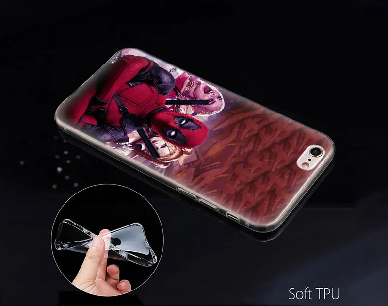 Чехол Hero Deadpool Harley Quinn для iphone XR XS Max 7 8 Plus X 10 5 5SE 5C 6 6S 11 11Pro Sac TPU Fundas чехол для телефона