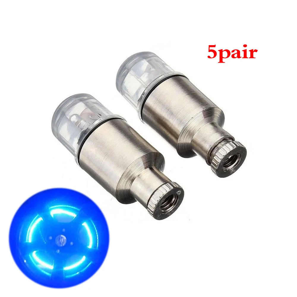 10x) 10* Valves tire Plugs Bright LED flash for Motorcycle car Bike