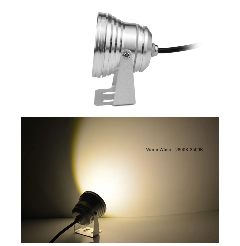 1 шт 10 W AC к DC 12 V-24 V светодиодный подводный свет белый/теплое белое освещение Купание прожектор для бассейна Аквариум Пруд для рыб светодиодный потолочный светильник