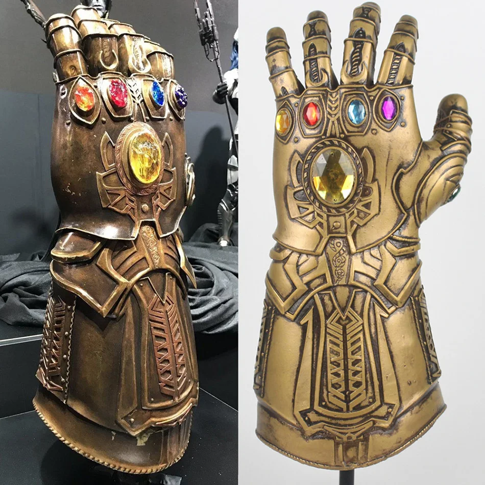 Thanos Gauntlet Avengers Infinity War Gloves Superhero Cosplay Prop Halloween Latex 02
