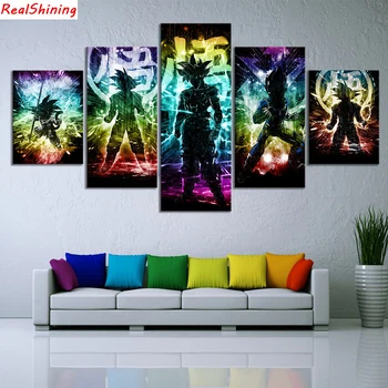 

5pcs DIY Diamond Painting Dragon Ball Full Square Diamond Embroidery Mosaic Picture Of Rhinestone H1319