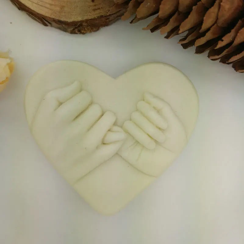 Сердце Любовь 3D силиконовые формы мыла руки в руку украшения торта инструменты силиконовые формы ко Дню Святого Валентина k186