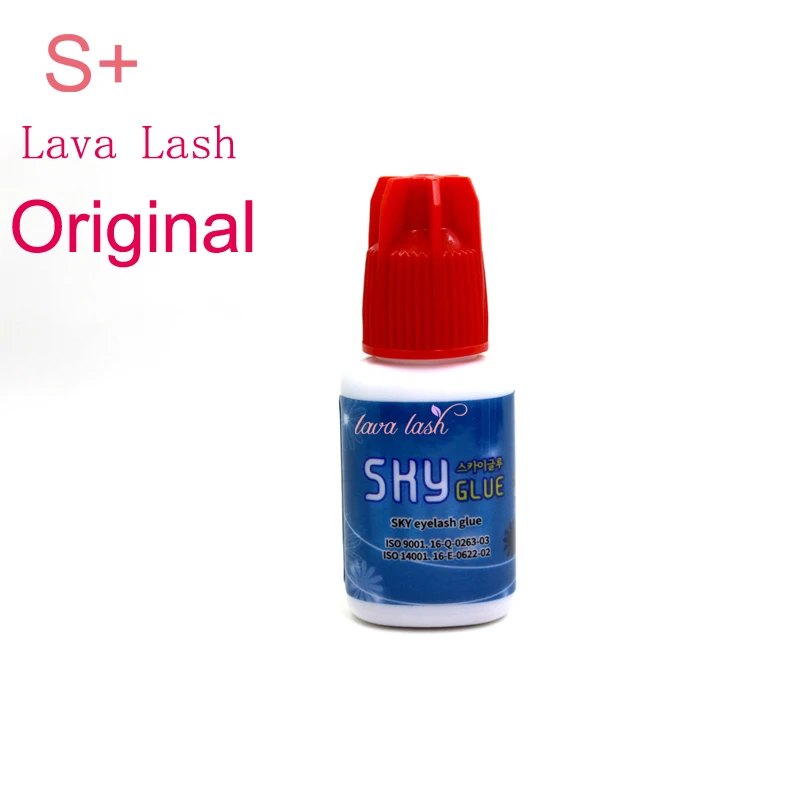 

Free Shipping Original Korea Most Fresh Sky glue Red Lid For Eyelash Extensions 5ml 4 bottles/lot Fast drying adhesive