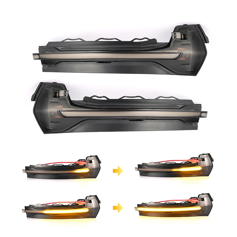 2 шт. динамический сигнал поворота светодиодный боковое крыло зеркало заднего вида Индикатор мигалка повторитель светильник для AUDI A3 S3 8 в RS3 2013