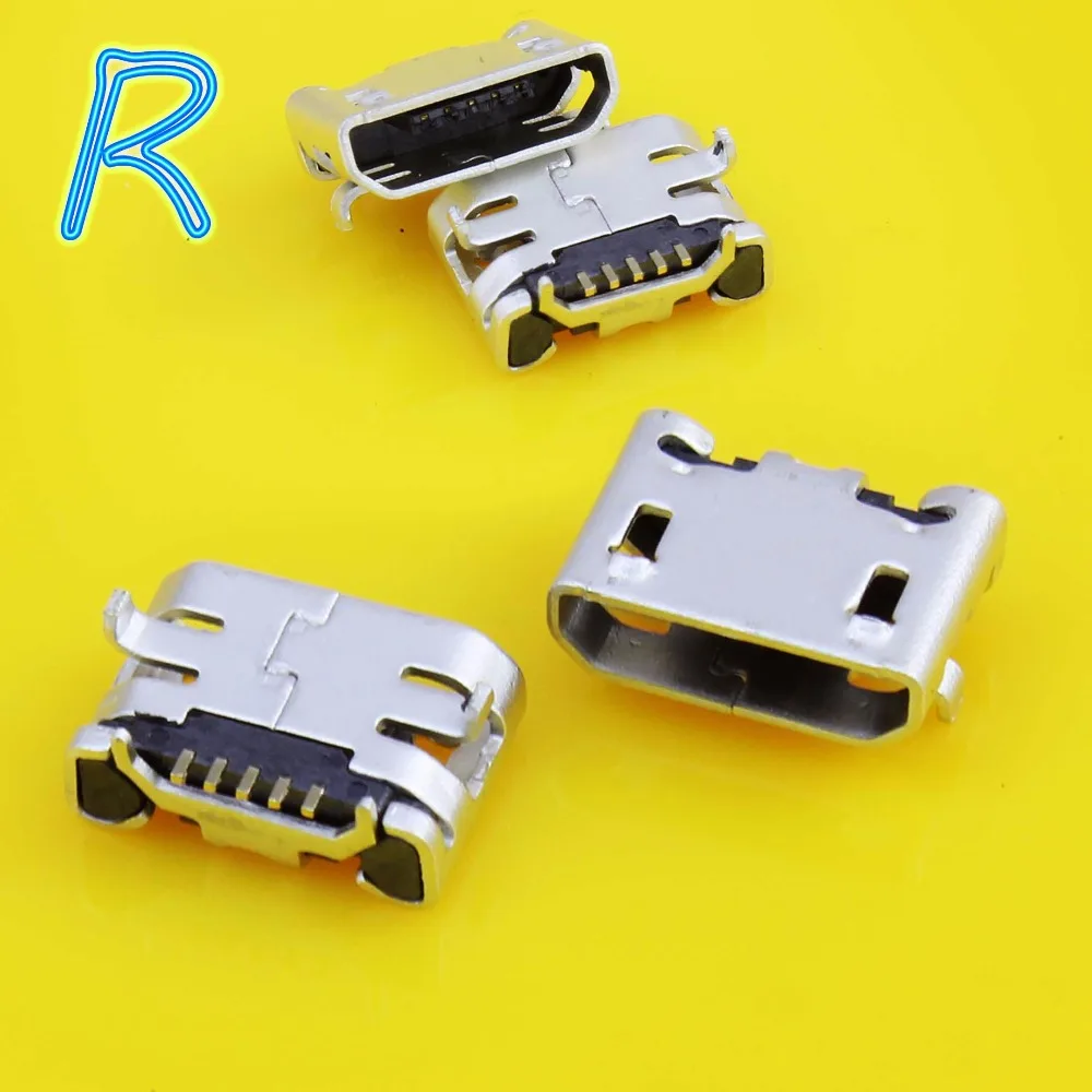 High quality 50pcs Micro USB Connector Jack Female Type 5Pin SMT for