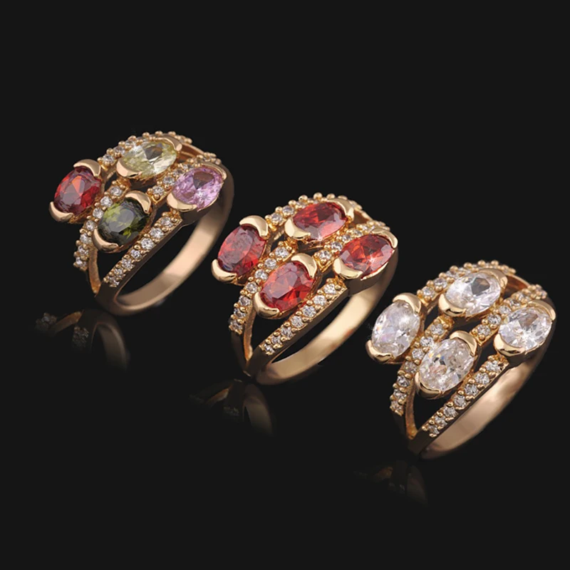 

MxGxFam High Qality Ring for Women 2017 NEW with 18 Gold color AAA+ Zircon