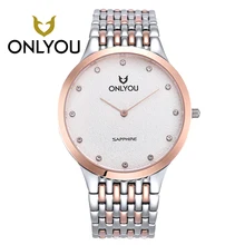 ONLYOU beautiful All Steel Pocket watch Fashion women Watches Simple Casual Waterproof Quartz Wrist Watches For Women party gift