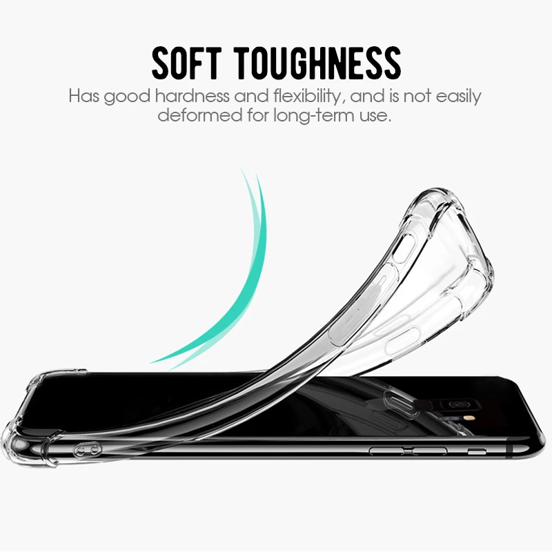 Crystal Clear Shockproof Case For Samsung Galaxy S10 S9 S8 Plus J4 J6 J8 J3 J5 J7 J4 J2 Core Note 8 9 S10e TPU Case