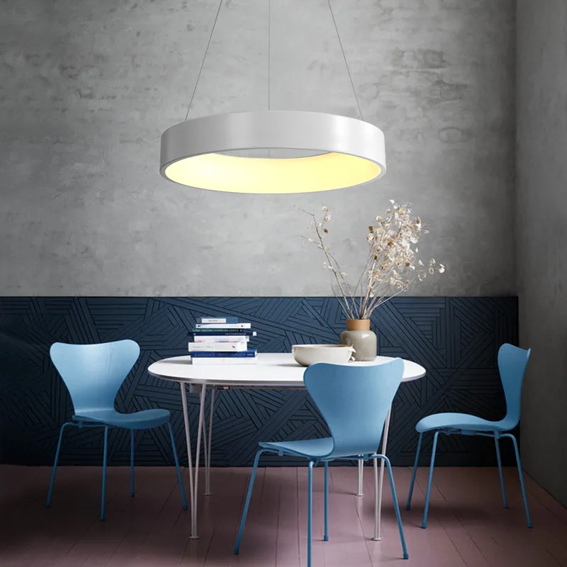

Turkish Coffee Bar Restaurant Dining Room Kitchen Island Black And White Circle Hanglamp Rope Led Pendant Lamp Light Fixtures