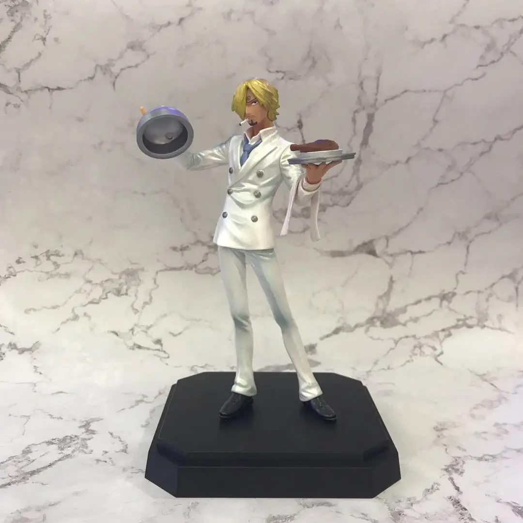 Аниме One Piece Sanji Chef Cooker черный/белый костюм ПВХ фигурка коллекционные модели