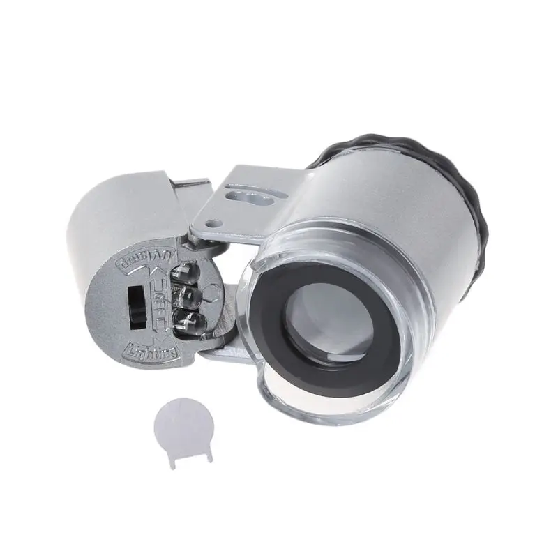 

50X Professional Magnifier Mini LED Microscope Currency Detector Jewelry Loupe