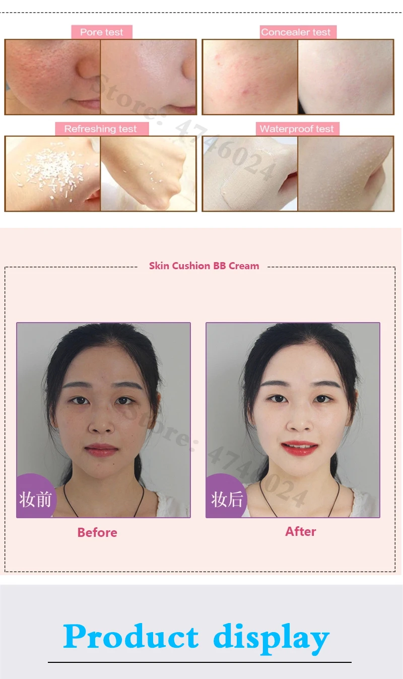 Branco de Meso Remove a Cicatriz da Acne Reduz o Brilho do Creme do bb do Estiramento Luz da Cor da Máquina 7 do Tratamento da Pena do Brilho do Creme do bb para o Soro de Brilho para Soro Brilho o de 9 do bb para o soro de brilho