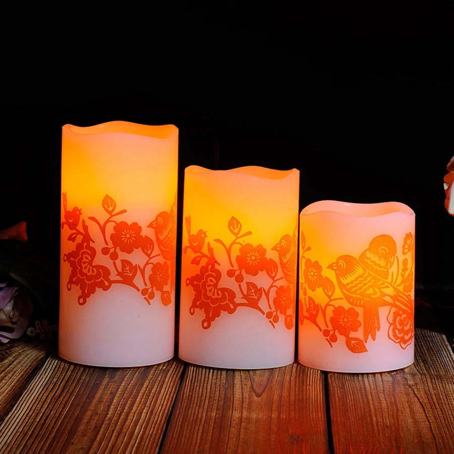 High Quality Flameless Wedding Candles Pillar Led Candle Remote
