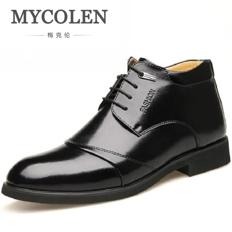 Mans Couro Apartamentos Mycolen Homens Negócios De Casuais Confortáveis Noiva Homme Genuíno Moda Quentes Sapatos Chaussures brown Preto Vestido 00g5vwq