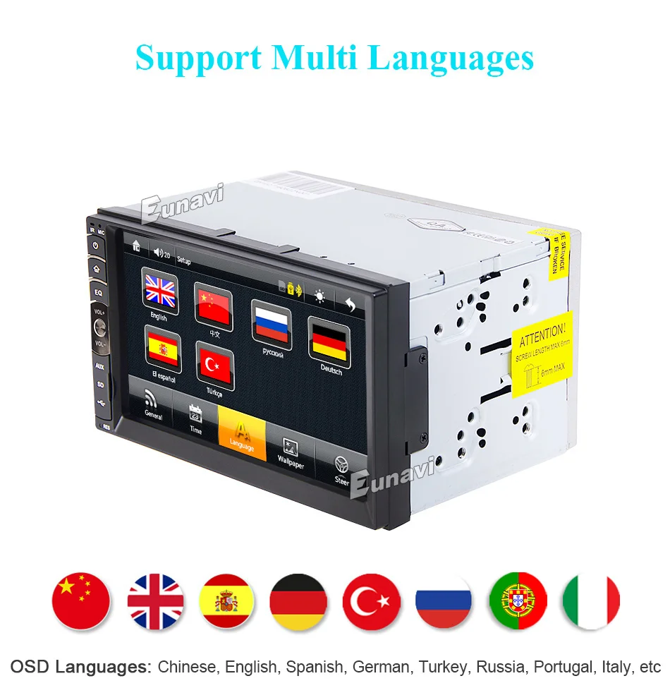 Flash Deal Eunavi 2 DIN Car radio / GPS / MP3 / mp5 / usb / sd / player Bluetooth Handsfree Rearview after Touch screen hd system Radio BT 3 Flash Deal Eunavi 2 DIN Car radio / GPS / MP3 / mp5 / usb / sd / player Bluetooth Handsfree Rearview after Touch screen hd system Radio BT 3