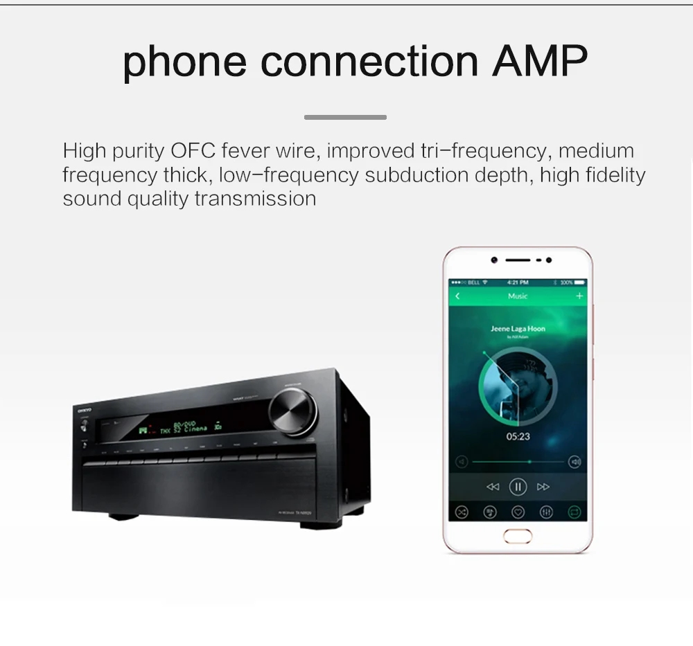 YYTCG Hifi Canare 3.5mm to 2RCA Audio Cabler PC Mobilephone Amplifier Interconnect High Qualitu 3.5 Jack to RCA Cable