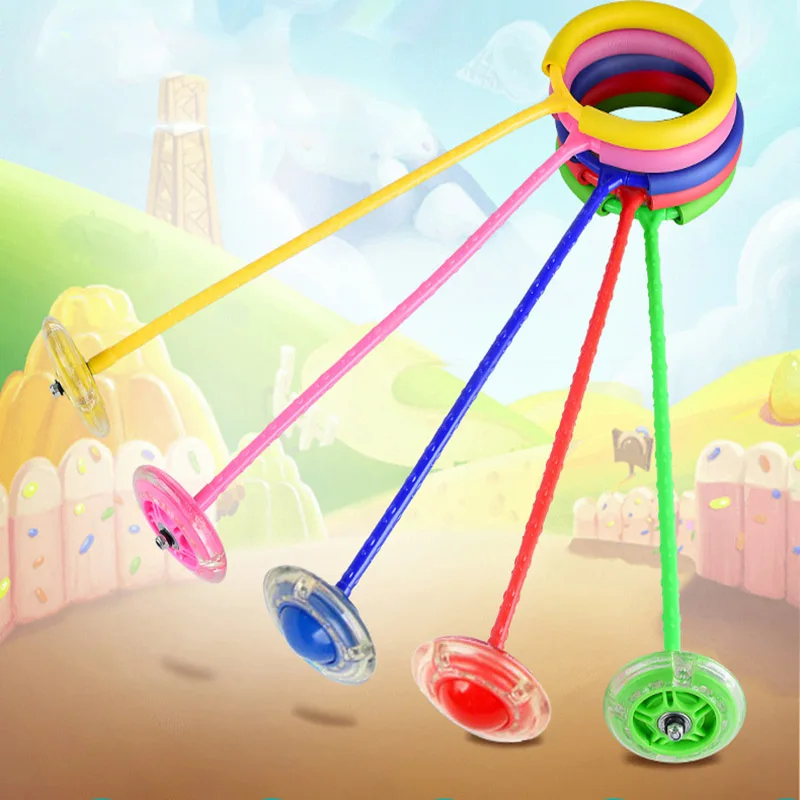 astounding Hot Selling Children Flashing Jumping Rope Ball Colorful Ankle Sports Swing Ball Toys Fun Skip Rope