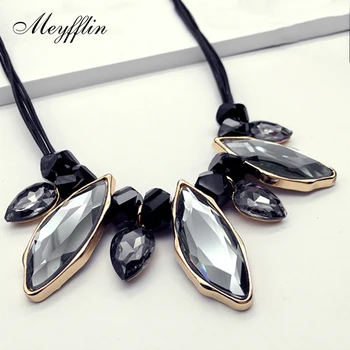 

Meyfflin Women Crystal Necklace Jewelry 2020 Fashion Statement Necklaces & Pendants Vintage Chokers Collier Maxi Bijoux