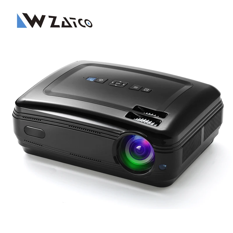 WZATCO New Android 6.0 Smart WiFi 5500Lumens Full HD 1080P multimedia LED 3D TV Projector proyector beamer for home theater