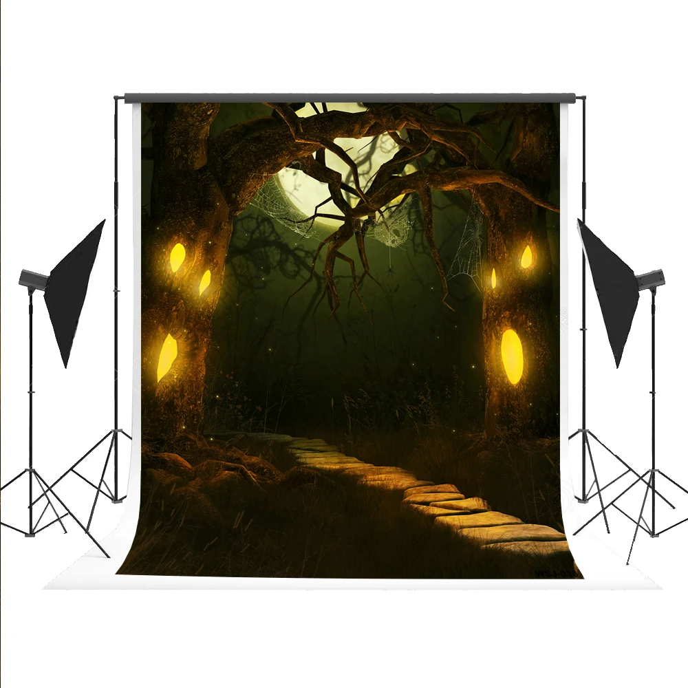 Photography Backdrop Halloween Photo Background Photocall Night Moon Road Fotografica for Newborn Professional Fond Studio Kate |