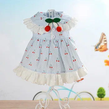 

2020 Household Products Exquisite And Good-looking New Pet Spring And Summer Breathable Cherry Print Skirt Clothing Pet Dog