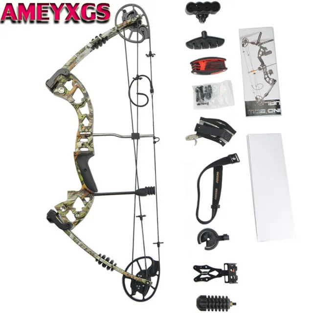  US $267.60 1Set 70lbs Compound Adjustable Adult Archery Equipment Right Hand Hunting Outdoo