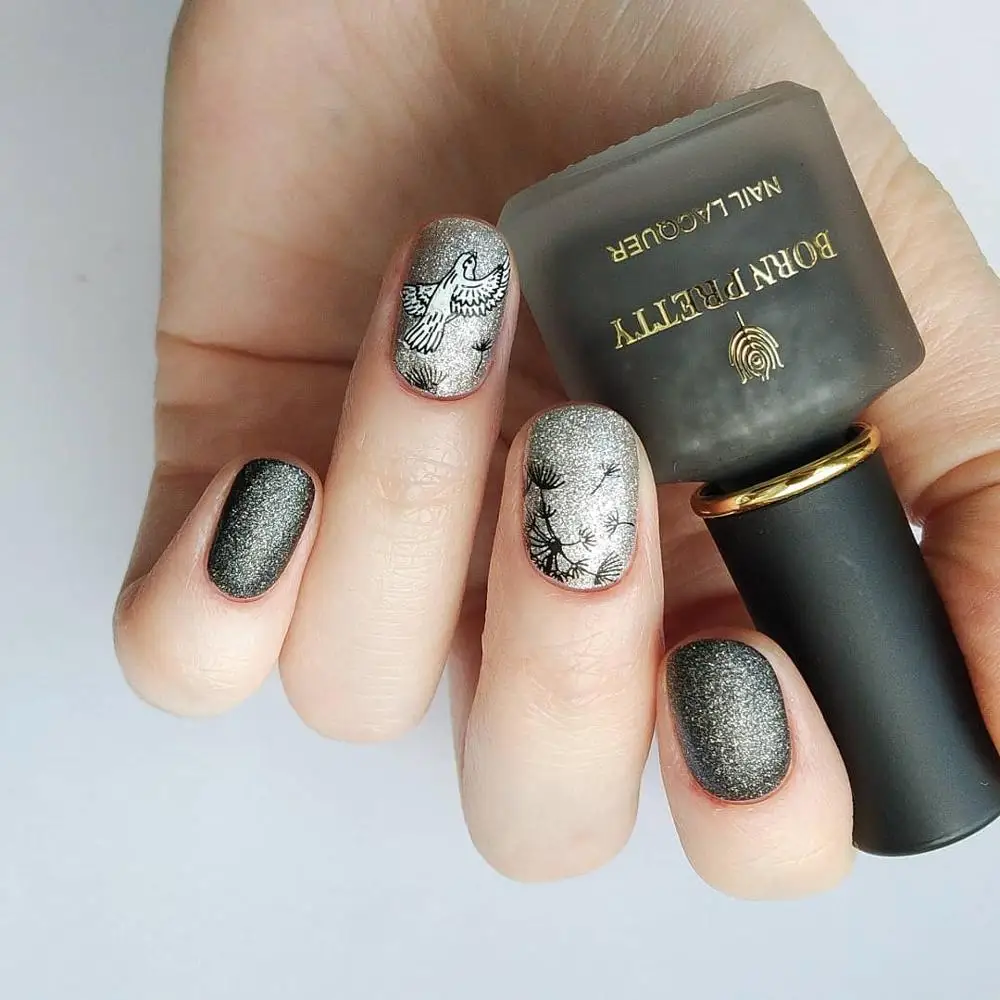 Матовое стекло с перламутровым эффектом BORN PRETTY лак для ногтей 6 мл зеленый
