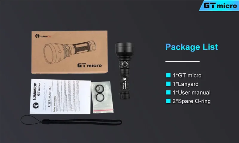 LuminTop GT Micro 1000lm High Power LED Flashlights 400m  Aluminum Alloy Searchlight EDC 14500 Waterproof Torch Light (8)