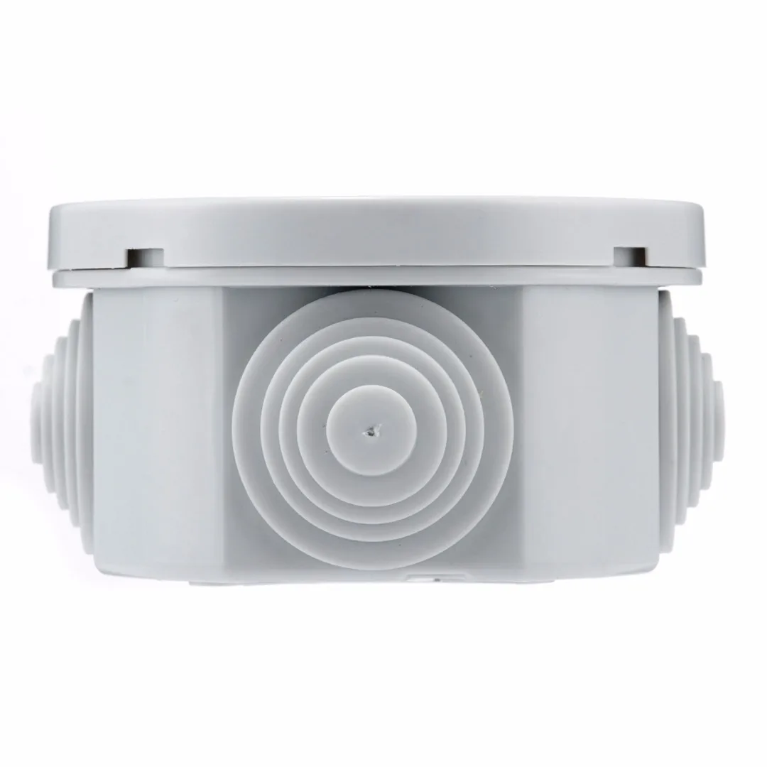 1pc Grey Round Waterproof Weatherproof Junction Box Plastic Electric Enclosure Case For Electrical Railways Mayitr