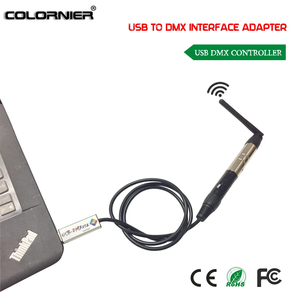 

Free Shipping 2017 NEW Mini USB to DMX 512 Interface Adapter for Professional Stage Effect Light LED Party Disco Lights