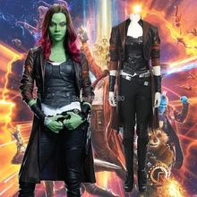 Guardians of the Galaxy 2 Gamora Cosplay Costume Halloween Heroine Outfit For Adult Costom Made