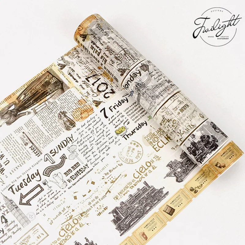 

2-8cm*8m Vintage old newspaper washi tape diy decoration for scrapbooking masking tape adhesive tape