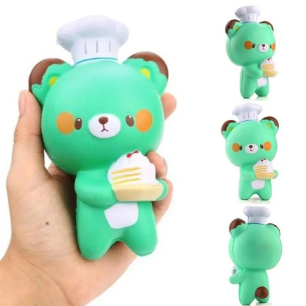 Новый Медведь медленный отскок Squishy игрушка PU моделирование хлеб сдавленный декомпрессии против стресса успокаивающий игрушка милый