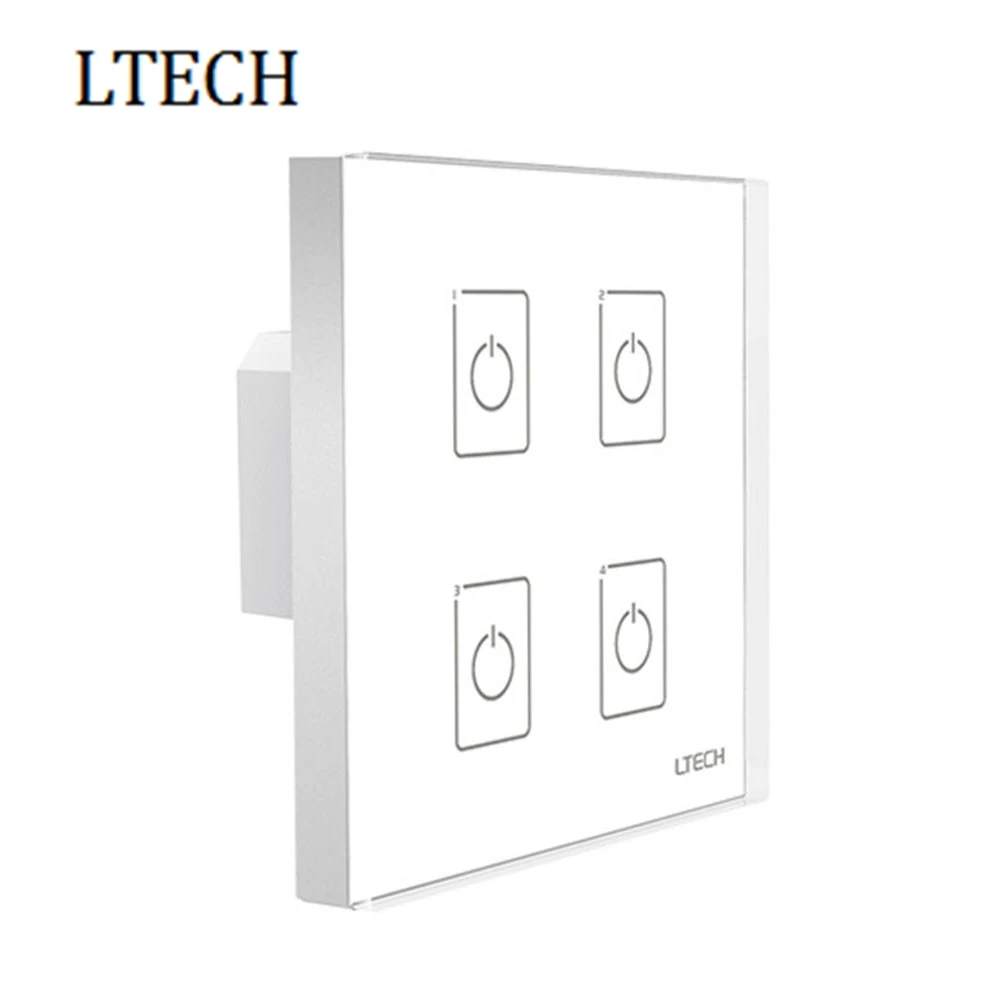 

LTECH EXC4 Led Dimming Touch Panel AC100~240V Input 2.4GHz DMX512 Output 4 Zone4 Switch LED Controller For Led Strip Lights