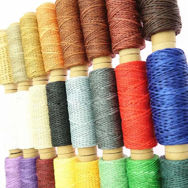 

24pcs/set 50m Leather Sewing Wax Thread Hand Stitching Cord Craft DIY Knitting Dyeing Craft Accessories Practical Tools