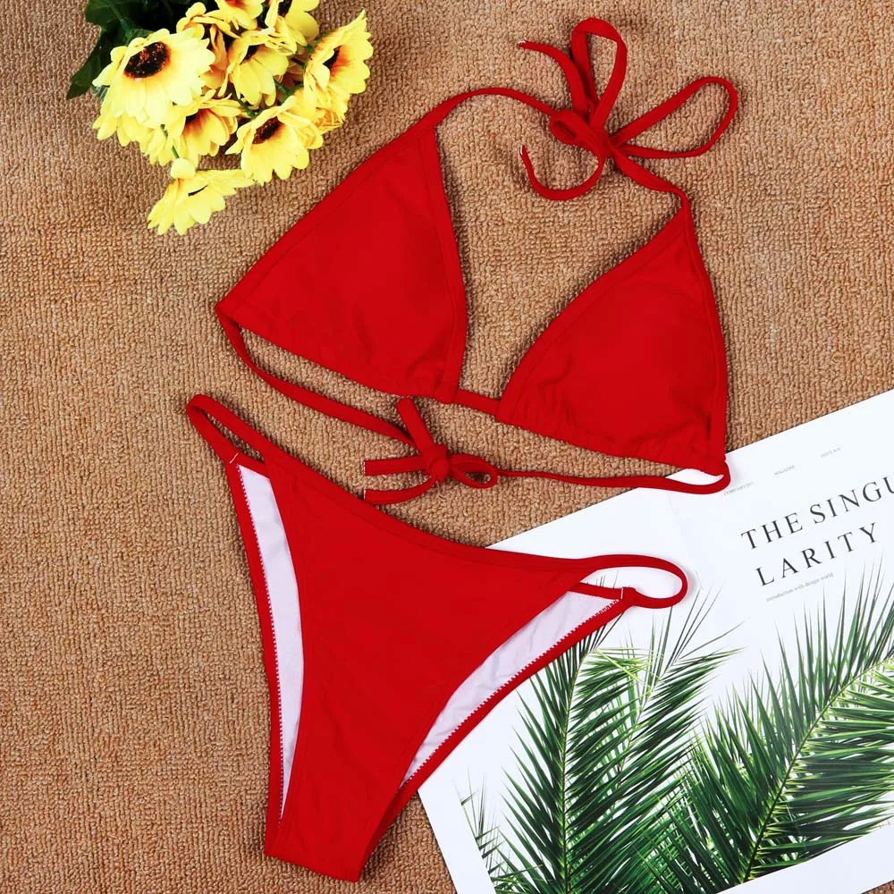 Swimsuit Women 2018 Women Bikini Set Swimwear Push Up Padded Bandage