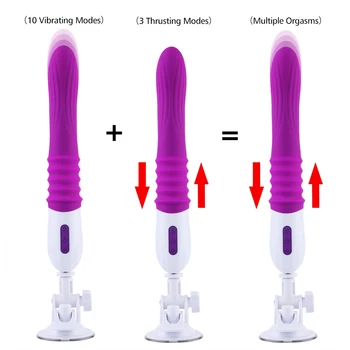 Hismith Automatic Powerful Sex Machine Hand Free Sex Machine Gun for Women Vibration Dildo with Sucktion 3 Kinds Thrusting 10 Sp 4