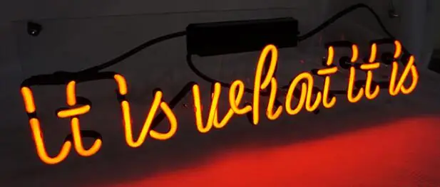 

Custom Made is what it is Glass Neon Light Sign Beer Bar