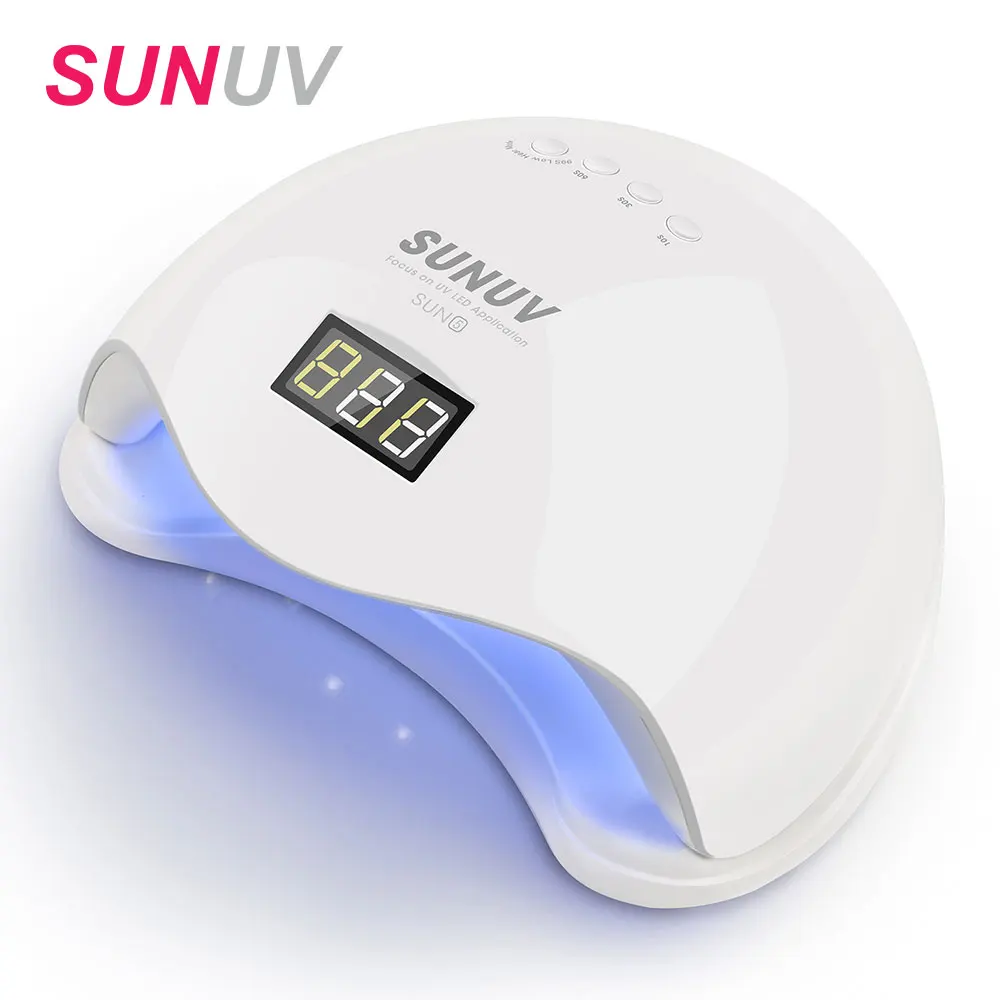 

SUNUV SUN5 48W Dual UV LED Nail Lamp Nail Dryer Gel Polish Curing Light with Bottom 30s/60s Timer LCD display