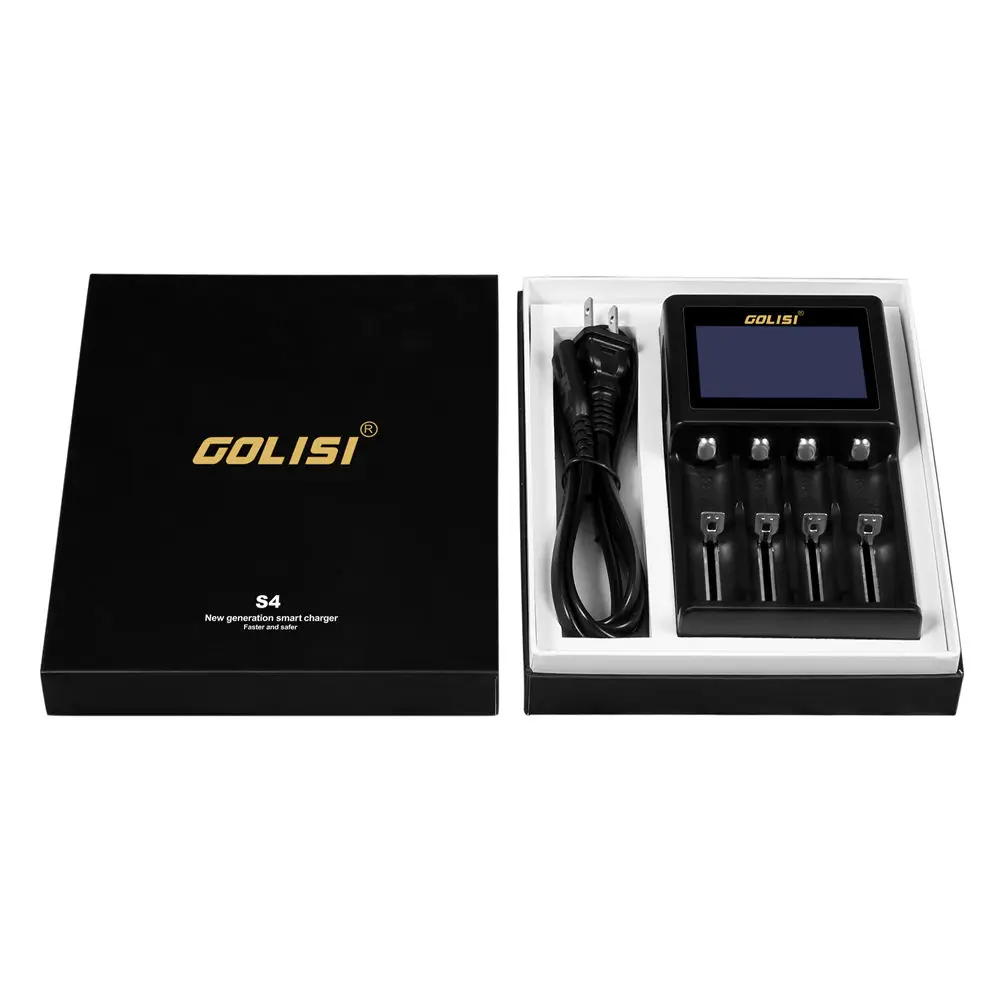 Golisi S2 S4 S6 зарядное устройство с ЖК дисплеем для 18650 21700 26650 Li Ion Ni MH CD AAA AA батареи