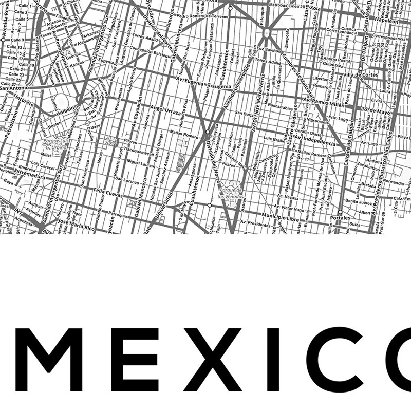 Мехико карта принты Искусство Холст плакаты с живописью путешествия черный и белый Широта Долгота стены Искусство Картины домашний Настенный декор