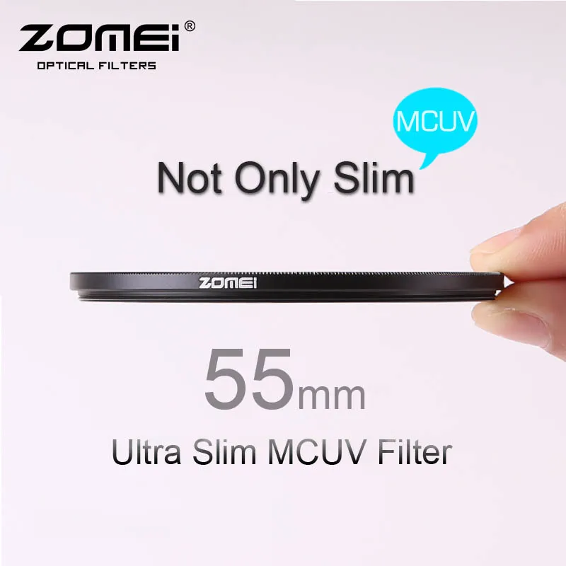 55 мм Zomei Pro Ultra Slim MCUV 16 Слои многослойным покрытием, оптическое Стекло MC UV фильтр для Canon Nikon hoya sony DSLR Объективы для фотоаппаратов 55 мм