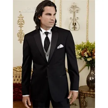 

Custom Made Groom Tuxedos Best man Suit Wedding Groomsman Men Suits Bridegroom Men Suits(Jacket+Pants+Vest)